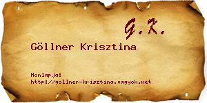 Göllner Krisztina névjegykártya
